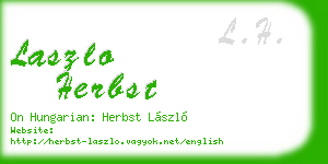 laszlo herbst business card