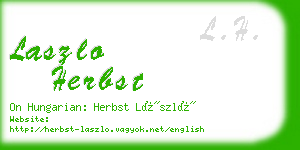 laszlo herbst business card